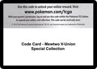 Code Card - Mewtwo V-UNION Special Collection [SWSH07: Evolving Skies]