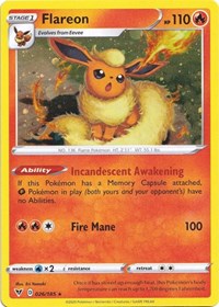 Flareon - 026/185 (Cosmos Holo) (026/185) [Miscellaneous Cards & Products]
