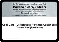 Code Card - Celebrations Pokemon Center Elite Trainer Box (Exclusive) [Celebrations]