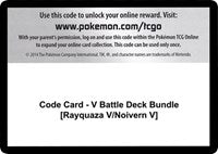 Code Card - V Battle Deck Bundle [Rayquaza V/Noivern V] [Miscellaneous Cards & Products]