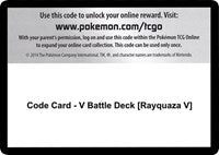 Code Card - V Battle Deck [Rayquaza V] [Miscellaneous Cards & Products]