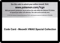 Code Card - Meowth VMAX Special Collection [Miscellaneous Cards & Products]