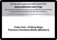 Code Card - Chilling Reign Premium Checklane Blister [Blaziken] [SWSH06: Chilling Reign]