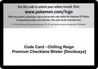 Code Card - Chilling Reign Premium Checklane Blister [Decidueye] [SWSH06: Chilling Reign]