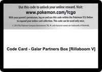 Code Card - Galar Partners Box [Rillaboom V] [SWSH01: Sword & Shield Base Set]