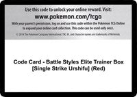 Code Card - Battle Styles Elite Trainer Box [Single Strike Urshifu] (Red) [SWSH05: Battle Styles]