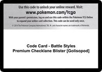 Code Card - Battle Styles Premium Checklane Blister [Golisopod] [SWSH05: Battle Styles]