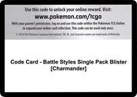 Code Card - Battle Styles Single Pack Blister [Charmander] [SWSH05: Battle Styles]