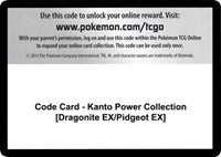 Code Card - Kanto Power Collection [Dragonite EX/Pidgeot EX] [XY - Evolutions]