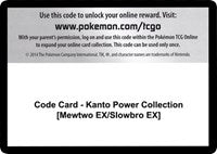 Code Card - Kanto Power Collection [Mewtwo EX/Slowbro EX] [XY - Evolutions]