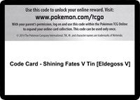 Code Card - Shining Fates V Tin [Eldegoss V] [Shining Fates]