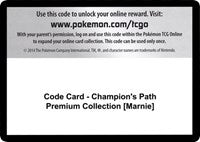 Code Card - Champion's Path Premium Collection [Marnie] [Champion's Path]