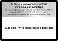 Code Card - Vivid Voltage Build & Battle Box [SWSH04: Vivid Voltage]