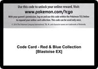 Code Card - Red & Blue Collection [Blastoise EX] [Generations]