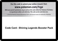 Code Card - Shining Legends Booster Pack [Shining Legends]