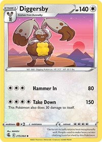 Diggersby (215/264) [SWSH08: Fusion Strike]