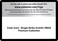 Code Card - Single Strike Urshifu VMAX Premium Collection [SWSH08: Fusion Strike]