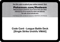 Code Card - League Battle Deck [Single Strike Urshifu VMAX] [Miscellaneous Cards & Products]