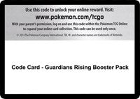 Code Card - Guardians Rising Booster Pack [SM - Guardians Rising]
