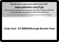 Code Card - XY BREAKthrough Booster Pack [XY - BREAKthrough]