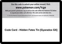 Code Card - Hidden Fates Tin [Gyarados GX] [Hidden Fates]