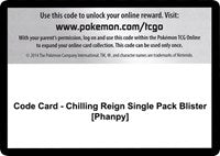 Code Card - Chilling Reign Single Pack Blister [Phanpy] [SWSH06: Chilling Reign]