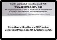 Code Card - Ultra Beasts GX Premium Collection [Pheromosa GX & Celesteela GX] [SM - Crimson Invasion]