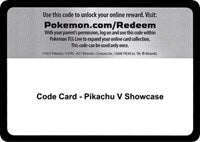 Code Card - Pikachu V Showcase [Miscellaneous Cards & Products]