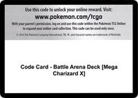 Code Card - Battle Arena Deck [Mega Charizard X] [SM - Celestial Storm]