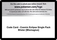 Code Card - Cosmic Eclipse Single Pack Blister [Mismagius] [SM - Cosmic Eclipse]