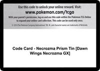 Code Card - Necrozma Prism Tin [Dawn Wings Necrozma GX] [SM - Ultra Prism]