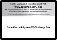 Code Card - Solgaleo GX Challenge Box [SM - Celestial Storm]