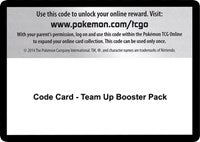Code Card - Team Up Booster Pack [SM - Team Up]