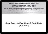 Code Card - Unified Minds 3 Pack Blister [Stakataka] [SM - Unified Minds]