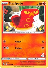 Sizzlipede - 046/264 (#17 Cinderace Stamped) (046/264) [Battle Academy 2022]