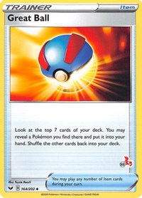 Great Ball - 164/202 (#55 Cinderace Stamped) (164/202) [Battle Academy 2022]