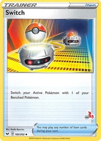 Switch - 183/202 (#40 Cinderace Stamped) (183/202) [Battle Academy 2022]