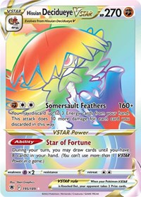 Hisuian Decidueye VSTAR (Secret) (195/189) [SWSH10: Astral Radiance]
