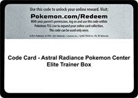 Code Card - Astral Radiance Pokemon Center Elite Trainer Box [SWSH10: Astral Radiance]