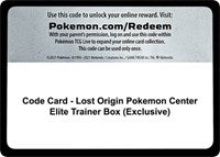 Code Card - Lost Origin Pokemon Center Elite Trainer Box (Exclusive) [SWSH11: Lost Origin]