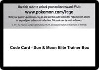 Code Card - Sun & Moon Elite Trainer Box [SM Base Set]