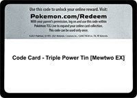 Code Card - Triple Power Tin [Mewtwo EX] [XY - BREAKpoint]