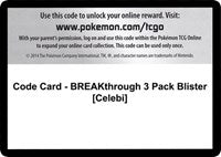 Code Card - BREAKthrough 3 Pack Blister [Celebi] [XY - BREAKthrough]