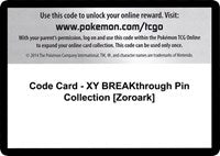 Code Card - XY BREAKthrough Pin Collection [Zoroark] [XY - BREAKthrough]