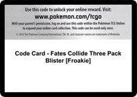 Code Card - Fates Collide Three Pack Blister [Froakie] [XY - Fates Collide]