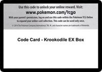 Code Card - Krookodile EX Box [XY - Flashfire]