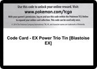 Code Card - EX Power Trio Tin [Blastoise EX] [XY - Furious Fists]