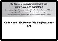 Code Card - EX Power Trio Tin [Venusaur EX] [XY - Furious Fists]