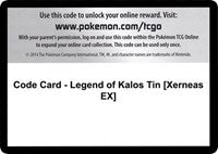 Code Card - Legend of Kalos Tin [Xerneas EX] [XY Base Set]