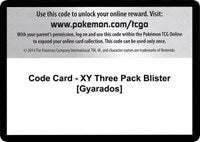 Code Card - XY Three Pack Blister [Gyarados] [XY Base Set]